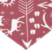 Fox Deer Bear Muster Hütte Jagdloge Tischdecke (Schrägansicht)