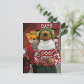 Fox & Deer Dekoration Postkarte (Stehend Vorderseite)