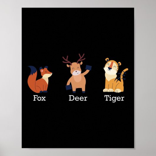 Fox Deer Tiger Tiere subtil Anti Trump Poster (Vorne)