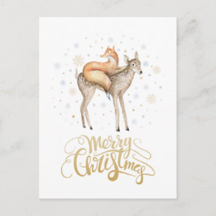 Fox Deer Winter Snow Frohe Weihnachten