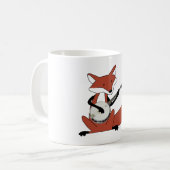 Fox, der das Banjo spielt Kaffeetasse (Vorderseite Links)