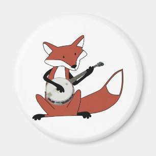 Fox, der das Banjo spielt Magnet