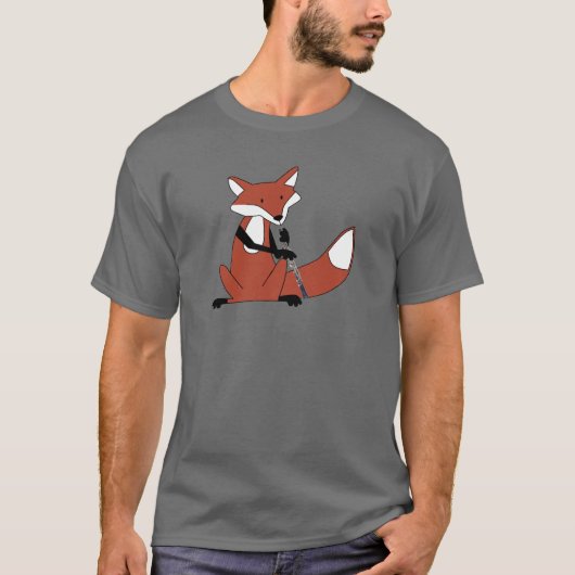 Fox, der das Oboe spielt T-Shirt (Vorderseite)
