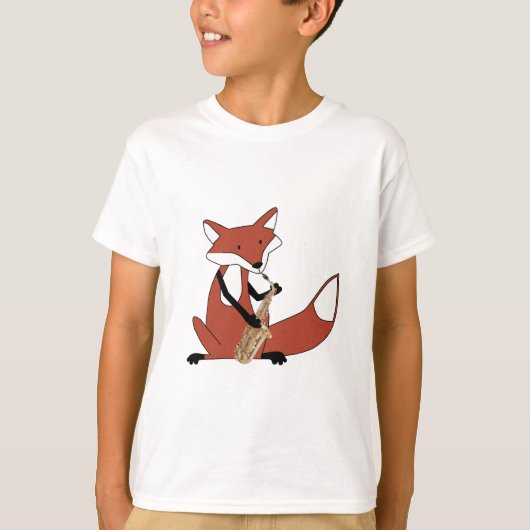 Fox, der das Saxophon spielt T-Shirt (Vorderseite)