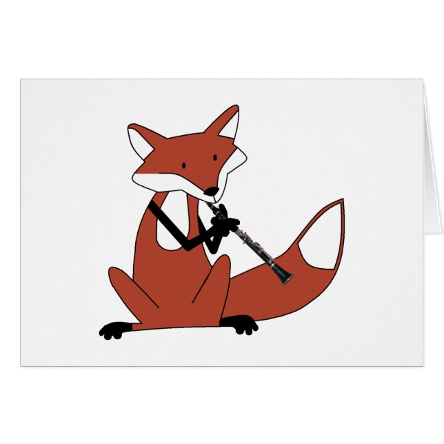 Fox, der den Clarinet spielt (Vorderseite (Horizontal))