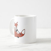 Fox, der den Clarinet spielt Kaffeetasse (Vorderseite Links)