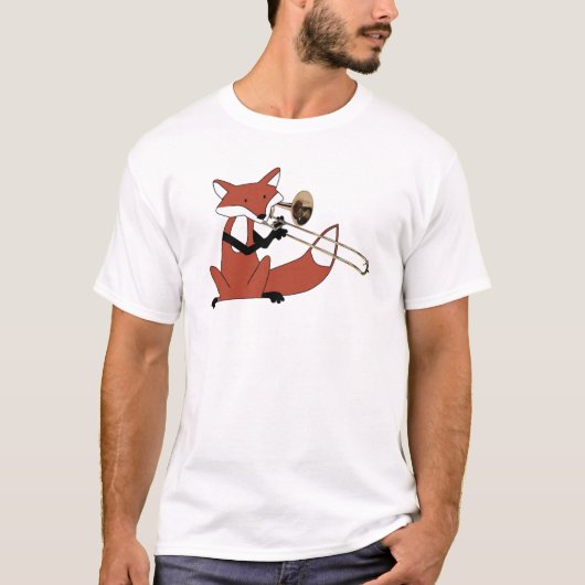 Fox, der den Trombone spielt T-Shirt (Vorderseite)