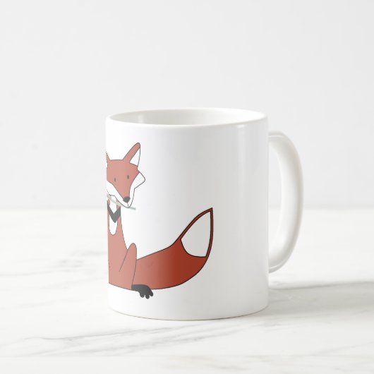 Fox, der die Flöte spielt Kaffeetasse (VorderseiteRechts)