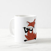 Fox, der die Flöte spielt Kaffeetasse (Vorderseite Links)