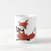 Fox, der die Flöte spielt Kaffeetasse (Mittel)