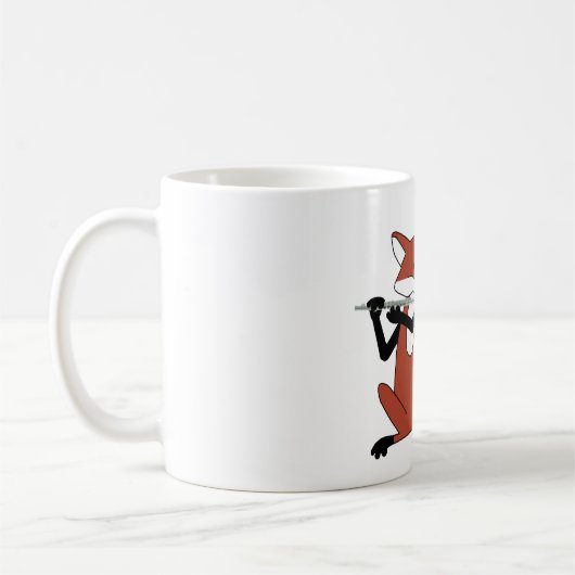 Fox, der die Flöte spielt Kaffeetasse (Links)