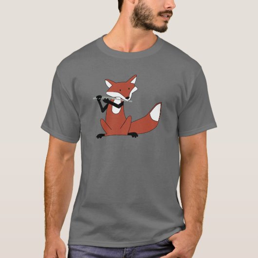 Fox, der die Flöte spielt T-Shirt (Vorderseite)