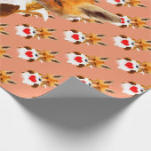 Fox, der ein Herz - i-Liebe Sie hält! Geschenkpapier (Ecke)