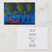 Fox, der in Waldland nachts läuft Visitenkarte (Vorne/Hinten)