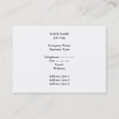 Fox, der in Waldland nachts läuft Visitenkarte (Rückseite)