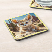 "Fox Desert Treasure" Getränkeuntersetzer (Linke Seite)