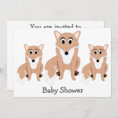 Fox Design Baby Dusche Einladung (Vorne/Hinten)