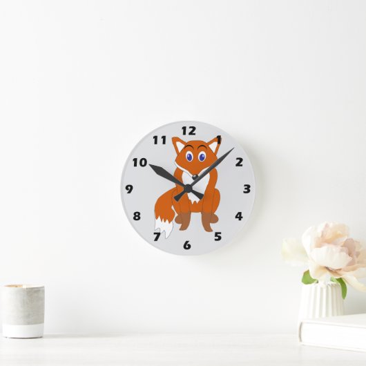 Fox Design Runde Wanduhr (Zuhause)
