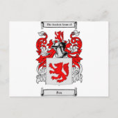 Fox (deutsch) Wappen Postkarte (Vorderseite)