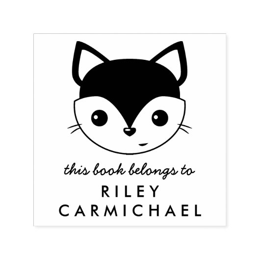 Fox dieses Buch gehört zum Individuelle Name Permastempel (Design)