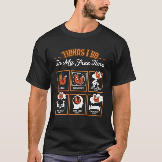 Fox Dinge, die ich in meiner Freizeit Red Fox tun T-Shirt (Vorderseite)