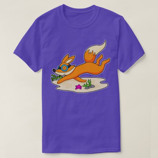 Fox Diver Schwimmbrille T-Shirt (Design vorne)