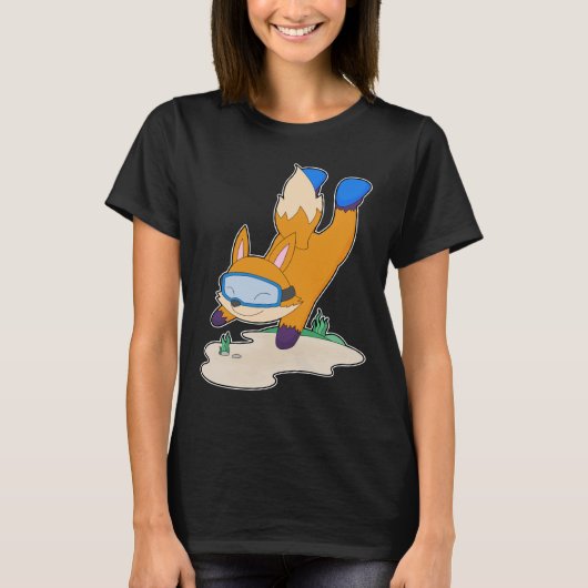 Fox Diver Schwimmbrille Tauchen T-Shirt (Vorderseite)