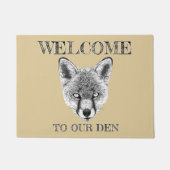 Fox Doormat 'Welcome to Our Den' Custom Doormat Fußmatte (Vorderseite)