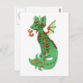 Fox Dragon Postkarte (Vorne/Hinten)