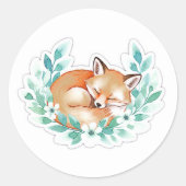 Fox dream runder aufkleber (Vorderseite)