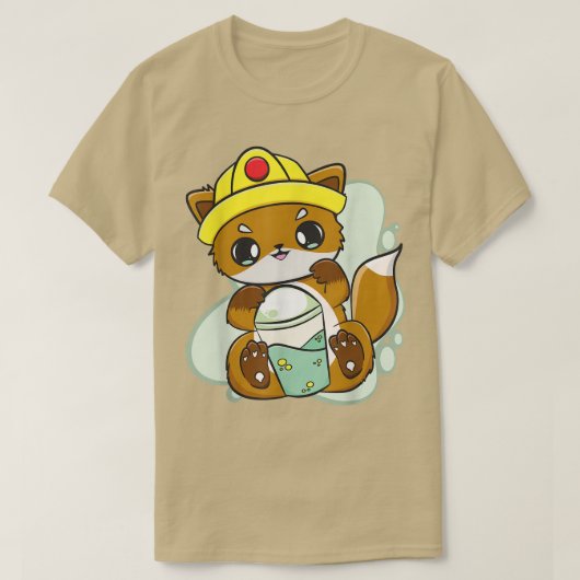 Fox Drinks Boba Bubble Tee für Bauarbeiter (Design vorne)