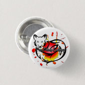 Fox druckt Galerie-Knopf Button (Vorne & Hinten)