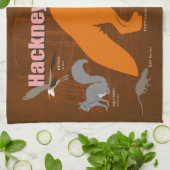 Fox durch die Gaswerke, Teetuch Geschirrtuch (Gefaltet)