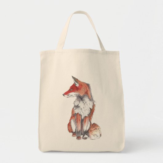 Fox durch Inkspot Kissen Tragetasche (Vorne)