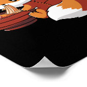 Fox Eating Ramen Ramen Noodle Lovers Fox Themed Poster (Ecke)