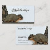 Fox Eichhörnchen auf Schneebaum Visitenkarte (Vorne/Hinten)