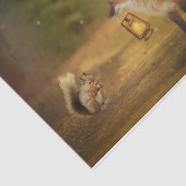 Fox-Eichhörnchen-Herbstwald Seidenpapier (Ausschnitt)