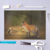 Fox-Eichhörnchen-Herbstwald Seidenpapier (Handwerk)