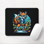 Fox Eishockey Cooler Stil Shades Mousepad (Mit Mouse)