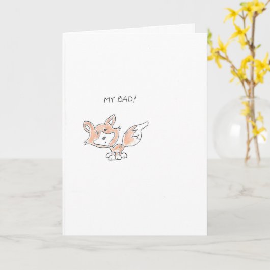 Fox entschuldigt karte (Gelbe Blume)