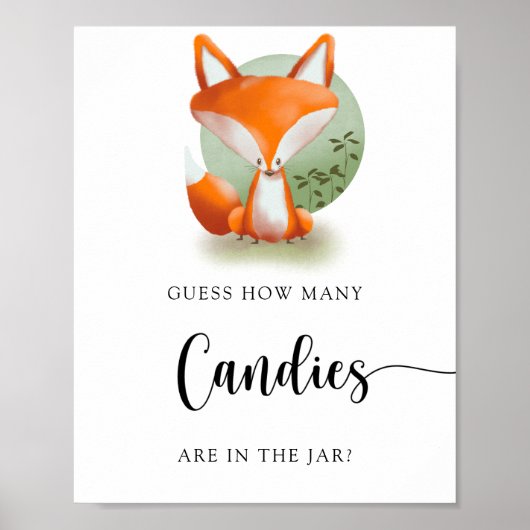 Fox - erraten Sie, wie viele Bonbons es gibt Poster (Vorne)