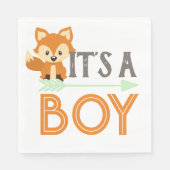 Fox Es ist ein Baby-Duschpapier aus Boy Woodland N Serviette (Vorderseite)