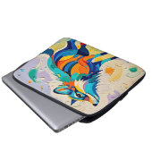 Fox Expressive abstrakte Tierkunst Laptopschutzhülle (Vorne Knopf)
