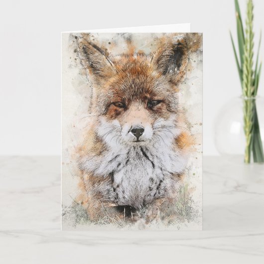 FOX FACE BLANK ALL-OCCASION CARD KARTE (Vorderseite)