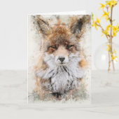 FOX FACE BLANK ALL-OCCASION CARD KARTE (Gelbe Blume)