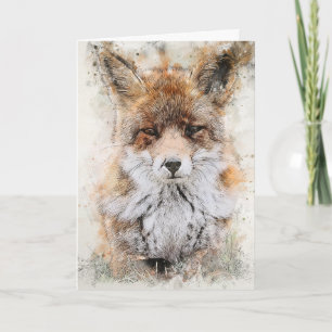 FOX FACE BLANK ALL-OCCASION CARD KARTE
