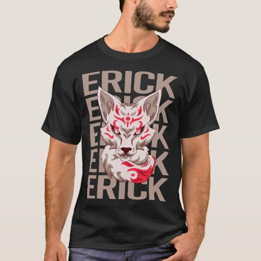 Fox Face - Erick Name T-Shirt (Vorderseite)