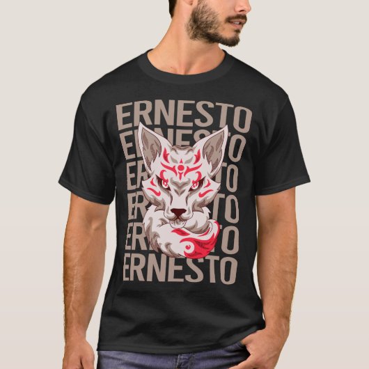 Fox Face - Ernesto Name T-Shirt (Vorderseite)