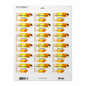 Fox Face Frucht Book Label Adressaufkleber (Vorne)