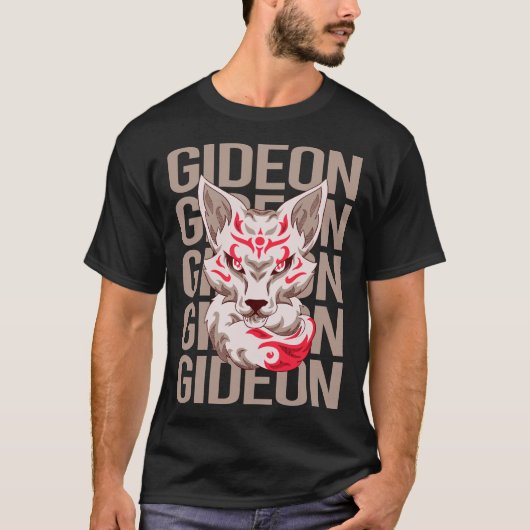 Fox Face - Gideon Name T-Shirt (Vorderseite)